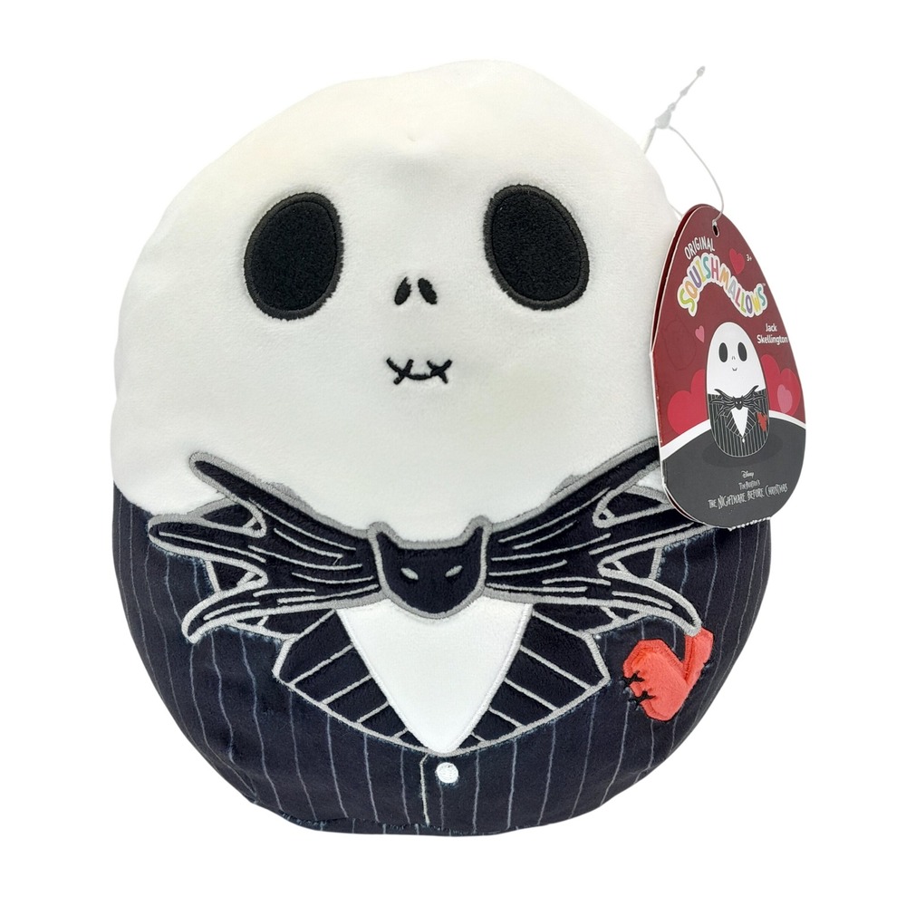 Squishmallows Disney Jack Skellington Valentine Plush 8in Nightmare Before Xmas